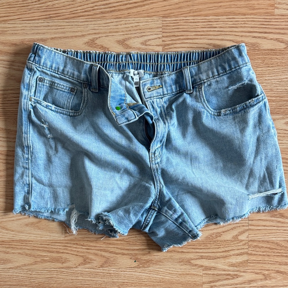 Aerie Light Blue Jean Shorts